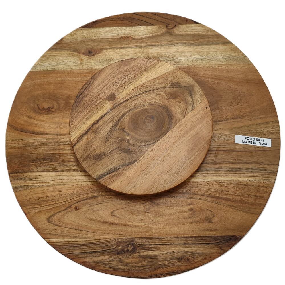 NWT Spooky Hollow 16" Solid Mango Wood Ouija Spirit Board Lazy Susan Heavy - Picture 4 of 6